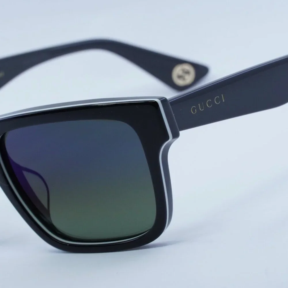 Gucci GG1618SA 003 Sunglasses Black/Grey Square Frame